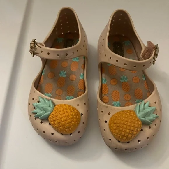 Mini Melissa pineapple shoes size